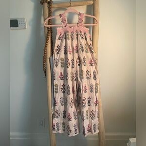 Pink Chicken Girls Pink Floral Jumpsuit